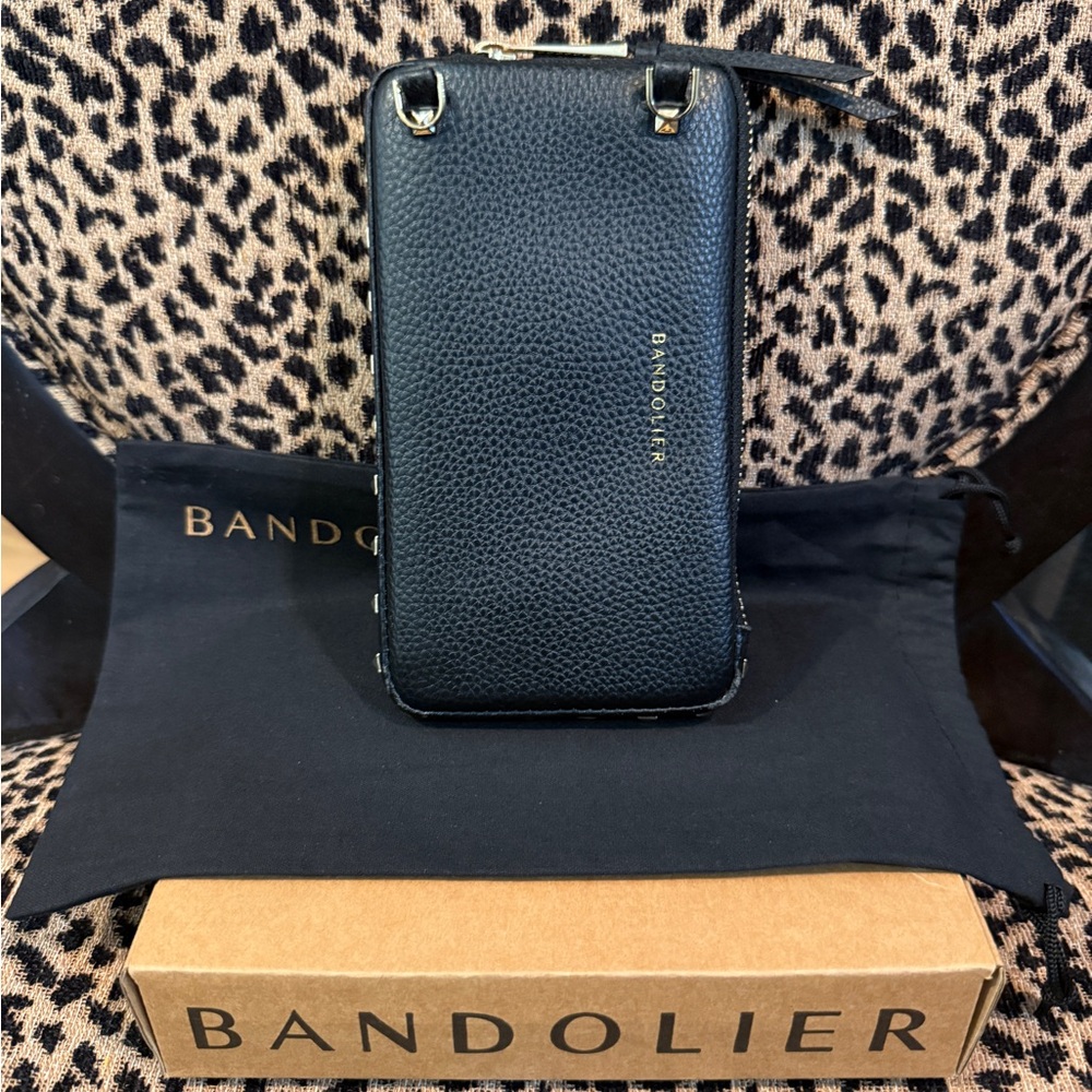 Bandolier Black Pouch with Gold Studs - Picture 3 of 9